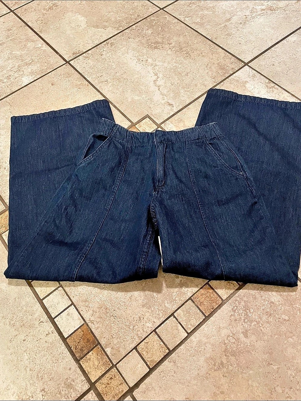 ECU Zara wide leg Leg Jeans in dark blue, size 6